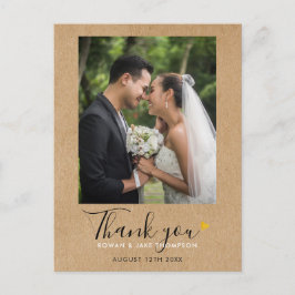 ラスティッククラフトの結婚式フォトサンクスギフト ポストカード