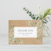 ラスティッククラフトグリーンリーフありがとう サンキューカード (スタンド正面)