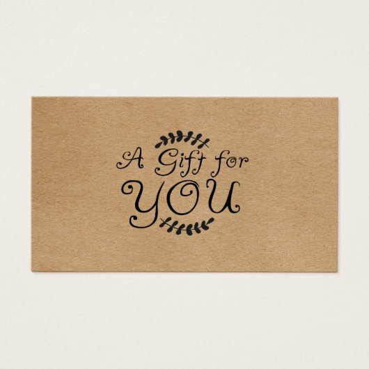 ラスティッククラフト ギフトカード (正面)