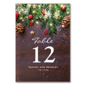 ラスティッククリスマスホリデーパーティー テーブルナンバー (裏面)