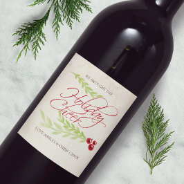 ラスティッククリスマス パーソナライズ ボーホー シック ワインラベル