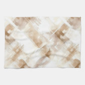 ラスティッククリームブラウンストライプのブライダルシャワー キッチンタオル (横)