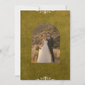 ラスティックグリーンのメキシコ風結婚式招待状 招待状 (裏面)