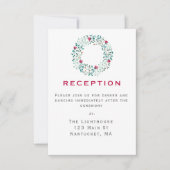 ラスティックグリーンのリース | 結婚式の受付サインインセット 招待状 (正面)