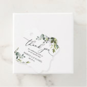 ラスティックグリーンウェディングモノグラム感謝祭 フェイバータグ (インサイチュ)