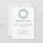 ラスティックグリーンワreath|結婚式の受付案内カード 招待状 (正面)