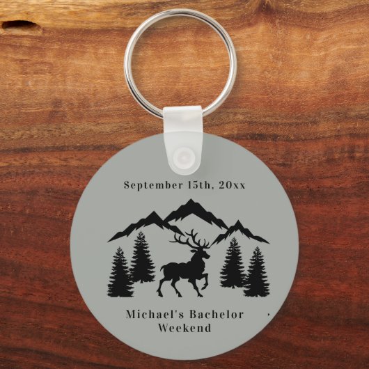 ラスティックグレイの鹿狩り独身最後の週末 キーホルダー (正面)