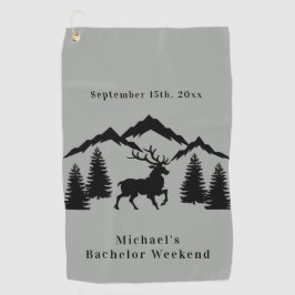 ラスティックグレイの鹿狩り独身最後の週末 ゴルフタオル