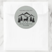 ラスティックグレイの鹿狩り独身最後の週末 ラウンドシール (バッグ)