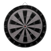 ラスティックグレー　生成り色のジュートクロス質感 ダーツボード (正面)