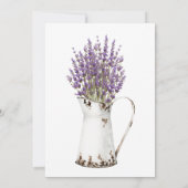 ラスティックコットンのラベンダーウェディング 招待状 (裏面)