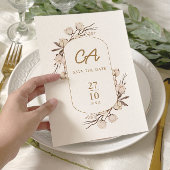 ラスティックコットンフラワーウェディング セーブザデート