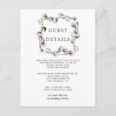 ラスティックコットン ラベンダー ウェディング ゲスト詳細 エンクロージャーカード (正面)