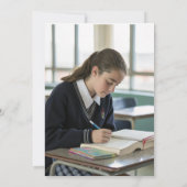 ラスティックゴールドローレルウェディングサンキューカード 招待状 (裏面)