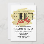 ラスティックゴールド ネイビーブルー 海軍風 バチェロレッテウィークエンド 招待状 (正面)