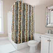ラスティックサウスウェスタンストライプ柄 (3) シャワーカーテン (インサイチュ)