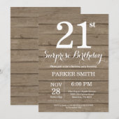 ラスティックサプライズ 21歳の誕生日招待状 招待状 (正面/裏面)