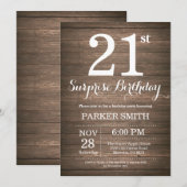 ラスティックサプライズ 21歳の誕生日招待状 招待状 (正面/裏面)