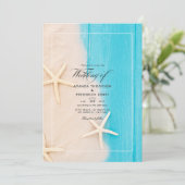 ラスティックサマービーチウェディング招待状 招待状 (スタンド正面)