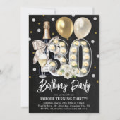 ラスティックシックな30歳の誕生日 招待状 (正面)