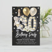 ラスティックシックな30歳の誕生日 招待状 (スタンド正面)