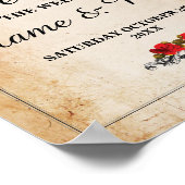 ラスティックスカル ハロウィン看板 ウェディング ポスター (角)