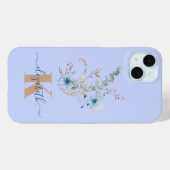 ラスティックダスティブルーの水彩花束 Case-Mate iPhoneケース (裏面 (横))