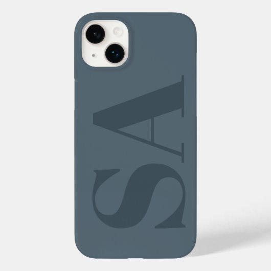 ラスティックダスティブルーウォーターカラーミニマルモダン Case-Mate iPhoneケース (裏面)