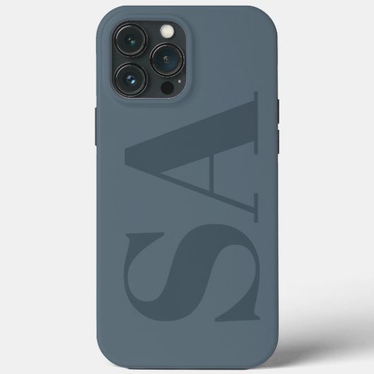 ラスティックダスティブルー水彩ミニマルモダン Case-Mate iPhoneケース (裏面)