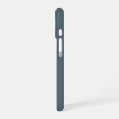 ラスティックダスティブルー水彩ミニマルモダン iPhone 16ケース (左側面)