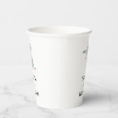 ラスティックダスティブルー水彩花束 紙コップ (右)