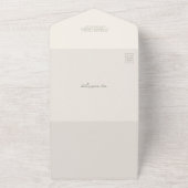 ラスティックツリースウィング結婚式 Sage Green QR オールインワン招待状 (外側)