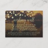ラスティックツリー＆ライトのウェディングウィッシュウェル エンクロージャーカード (正面)