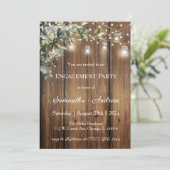 ラスティックテーマのオーダーメイドエンゲージメント招待状 招待状 (スタンド正面)