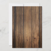 ラスティックテーマのオーダーメイドエンゲージメント招待状 招待状 (裏面)