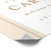 ラスティックトロピカルボホフラワーウェディングウェルカム ポスター (角)