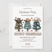 ラスティックハウディクリスマスコウボーイハット 招待状 (正面)