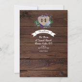 ラスティックハート ウェディング ディレクション ウォーターカラー フラワーズ 招待状 (正面)