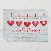 ラスティックバレンタインデーパーティー 招待状 (正面/裏面)