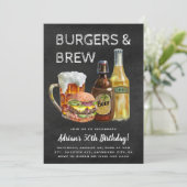 ラスティックバーガーとビールでお誕生日BBQを 招待状 (スタンド正面)