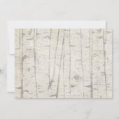 ラスティックバーチ タイポグラフィー フォトエンゲージメントパーティー 招待状 (裏面)