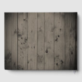 ラスティックバーンウェディング　ウッド　ピンクの花 ゲストブック (裏面)