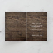 ラスティックバーンウェディング ウッド メイソンジャー ベイビーズブレス サンキューカード (内部)