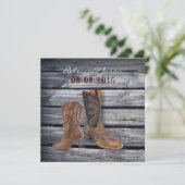 ラスティックバーンウッド ウエスタンカウボーイの結婚式 案内状 (スタンド正面)