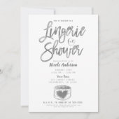 ラスティックバーンウッド グラムシルバー ランジェリーシャワー 招待状 (正面)