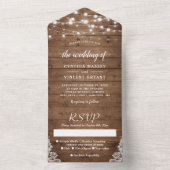 ラスティックバーンウッド ツインクル ライト ウェディング オールインワン招待状 (内側)