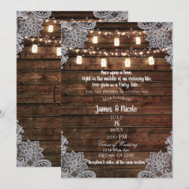 ラスティックバーンウッド & メイソンジャー ウェディング 招待状