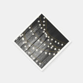 ラスティックバーン ブラックウッド ゴールドストリングライト スタンダードカクテルナプキン (角)