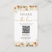 ラスティックパンパス QR コード フォトシェアリング ウェディング エンクロージャーカード (正面)