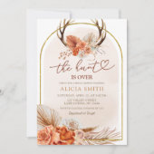 ラスティックパンプキンコケット 秋の恋愛 ブライダルシャワー 招待状 (正面)